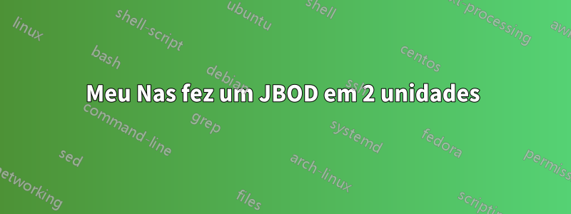 Meu Nas fez um JBOD em 2 unidades