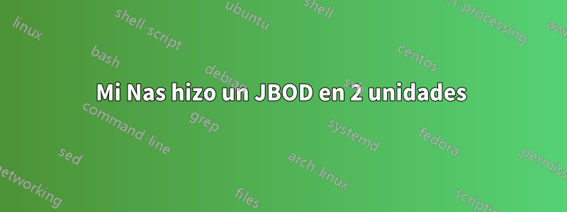 Mi Nas hizo un JBOD en 2 unidades