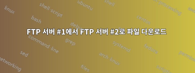 FTP 서버 #1에서 FTP 서버 #2로 파일 다운로드