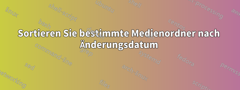 Sortieren Sie bestimmte Medienordner nach Änderungsdatum