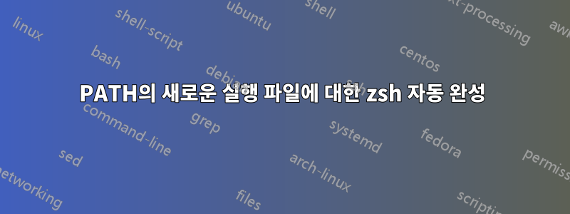 PATH의 새로운 실행 파일에 대한 zsh 자동 완성