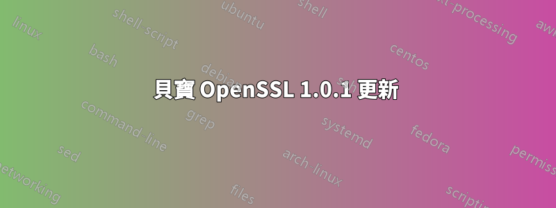 貝寶 OpenSSL 1.0.1 更新