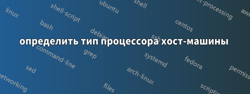 определить тип процессора хост-машины