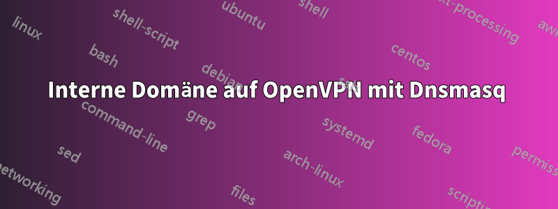 Interne Domäne auf OpenVPN mit Dnsmasq