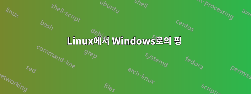 Linux에서 Windows로의 핑