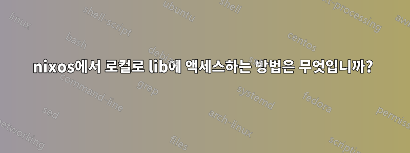 nixos에서 로컬로 lib에 액세스하는 방법은 무엇입니까?