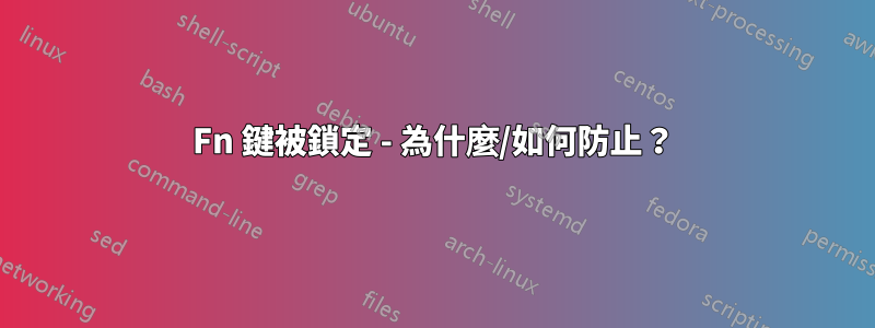 Fn 鍵被鎖定 - 為什麼/如何防止？