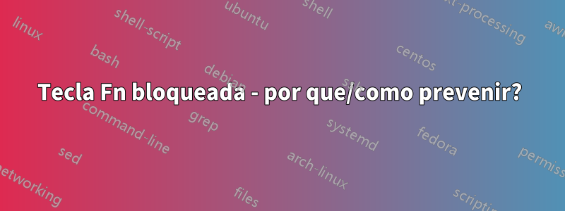 Tecla Fn bloqueada - por que/como prevenir?