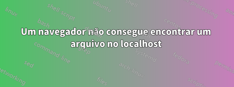 Um navegador não consegue encontrar um arquivo no localhost