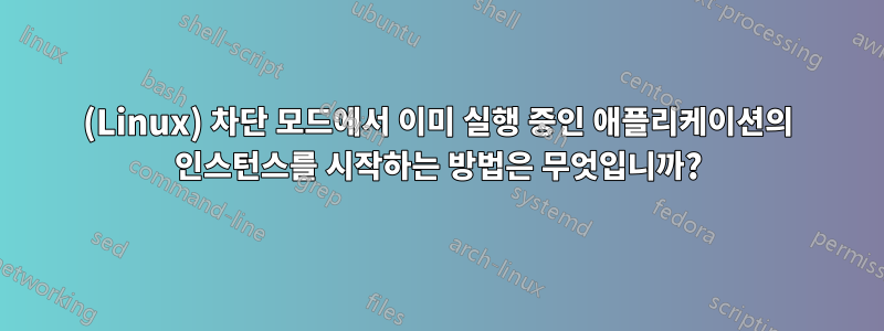 (Linux) 차단 모드에서 이미 실행 중인 애플리케이션의 인스턴스를 시작하는 방법은 무엇입니까?
