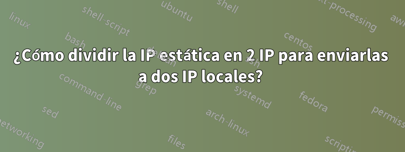 ¿Cómo dividir la IP estática en 2 IP para enviarlas a dos IP locales?