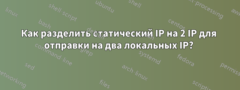 Как разделить статический IP на 2 IP для отправки на два локальных IP?