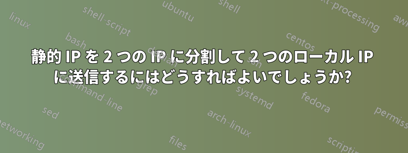 静的 IP を 2 つの IP に分割して 2 つのローカル IP に送信するにはどうすればよいでしょうか?