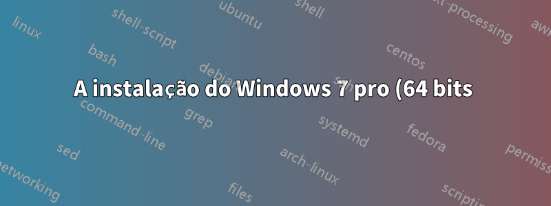 A instalação do Windows 7 pro (64 bits) não reconhece o SSD Samsung EVO 850 em uma placa H81M-P33