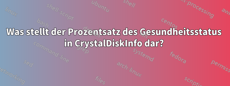 Was stellt der Prozentsatz des Gesundheitsstatus in CrystalDiskInfo dar?