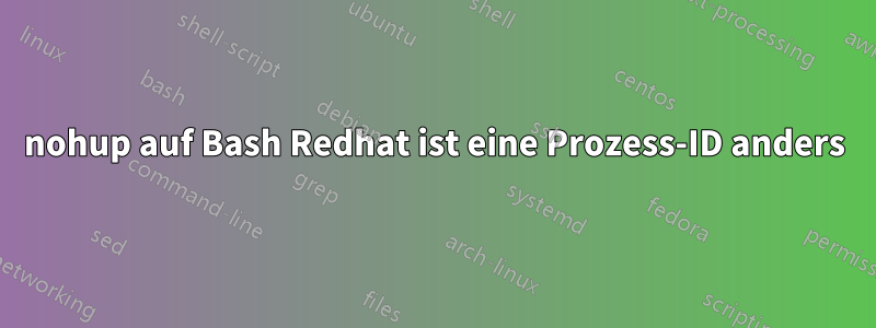 nohup auf Bash Redhat ist eine Prozess-ID anders