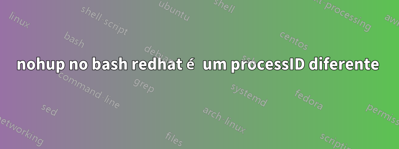 nohup no bash redhat é um processID diferente