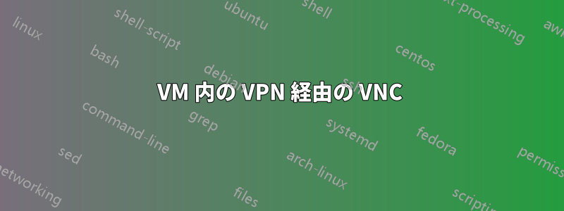 VM 内の VPN 経由の VNC