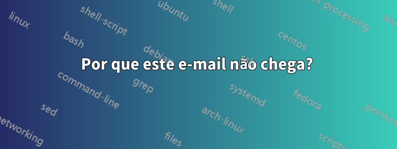 Por que este e-mail não chega?