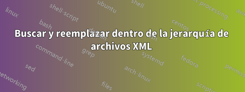 Buscar y reemplazar dentro de la jerarquía de archivos XML