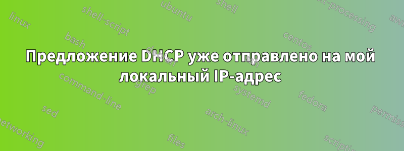 Предложение DHCP уже отправлено на мой локальный IP-адрес