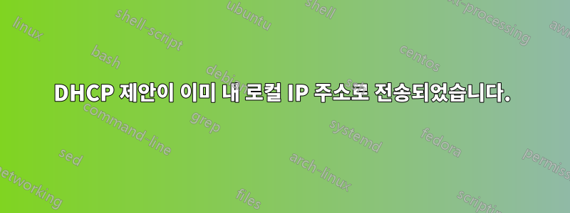 DHCP 제안이 이미 내 로컬 IP 주소로 전송되었습니다.