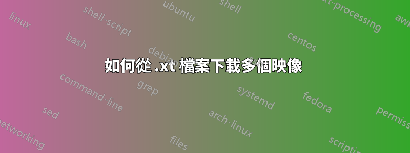 如何從 .xt 檔案下載多個映像