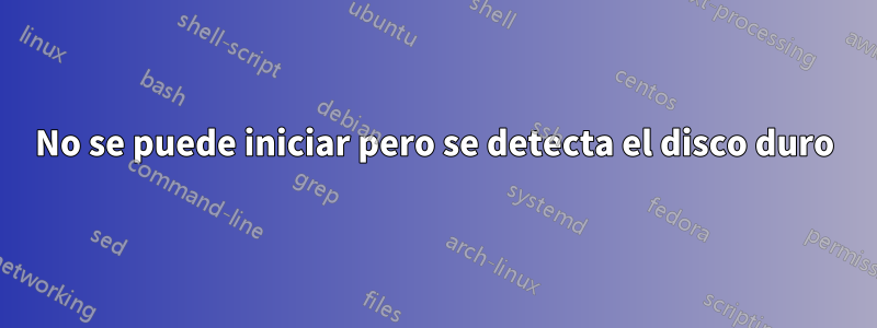 No se puede iniciar pero se detecta el disco duro