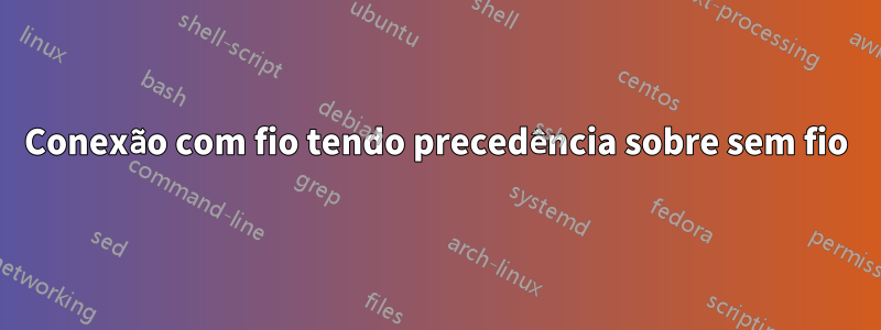 Conexão com fio tendo precedência sobre sem fio