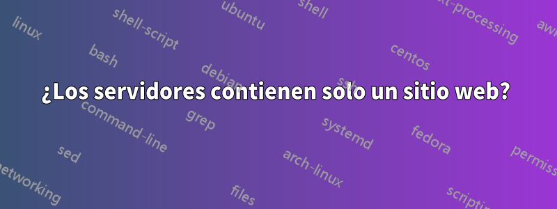 ¿Los servidores contienen solo un sitio web?