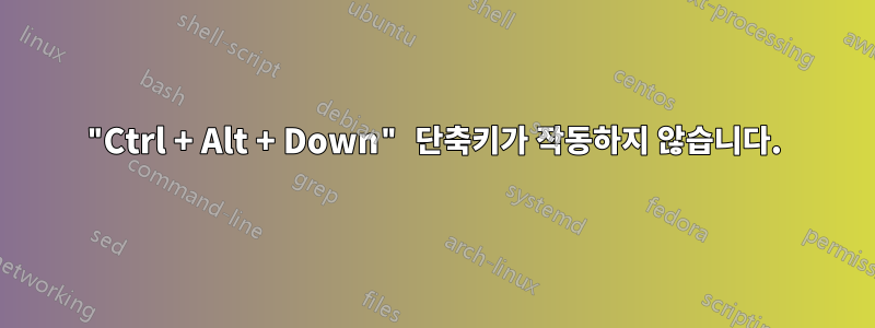 "Ctrl + Alt + Down" 단축키가 작동하지 않습니다.