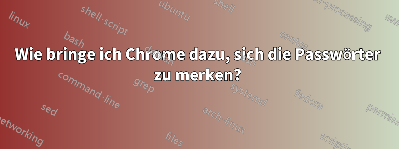 Wie bringe ich Chrome dazu, sich die Passwörter zu merken?