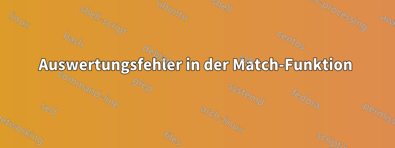 Auswertungsfehler in der Match-Funktion