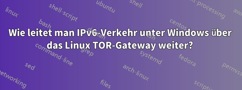 Wie leitet man IPv6-Verkehr unter Windows über das Linux TOR-Gateway weiter?