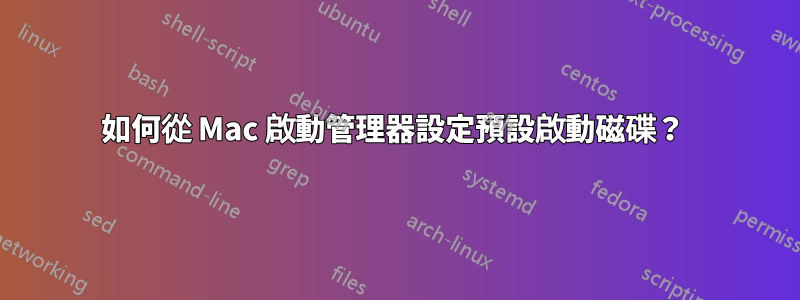 如何從 Mac 啟動管理器設定預設啟動磁碟？ 