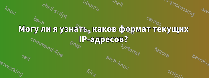 Могу ли я узнать, каков формат текущих IP-адресов?