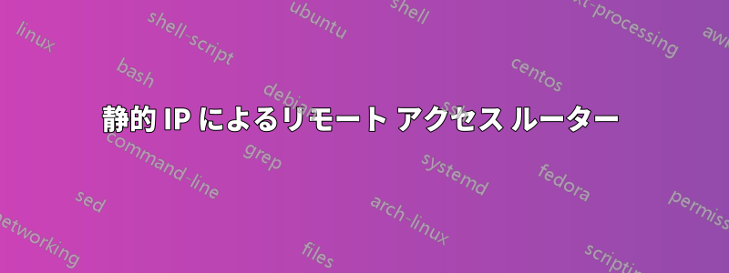 静的 IP によるリモート アクセス ルーター