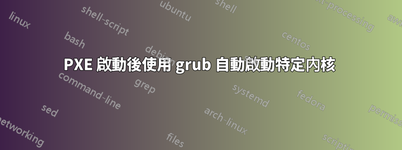 PXE 啟動後使用 grub 自動啟動特定內核