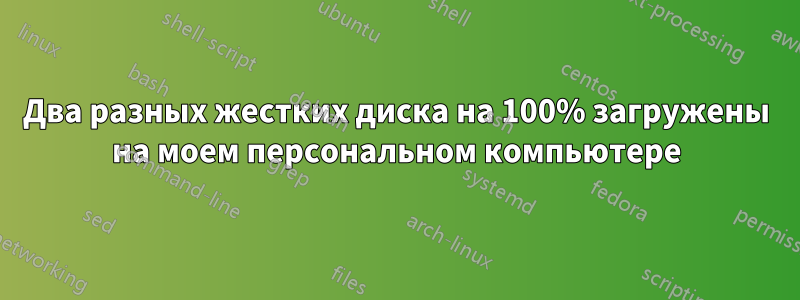 Два разных жестких диска на 100% загружены на моем персональном компьютере