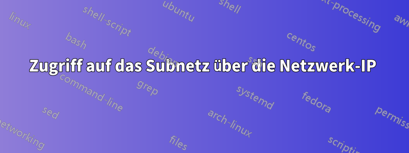 Zugriff auf das Subnetz über die Netzwerk-IP