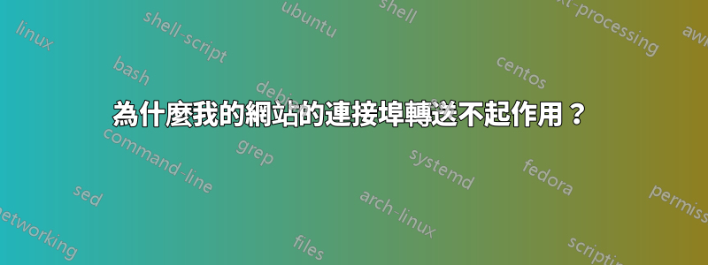 為什麼我的網站的連接埠轉送不起作用？