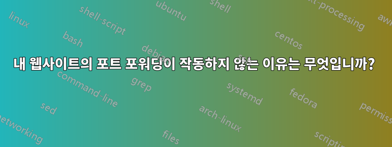 내 웹사이트의 포트 포워딩이 작동하지 않는 이유는 무엇입니까?