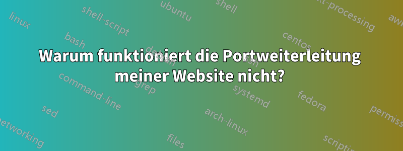 Warum funktioniert die Portweiterleitung meiner Website nicht?