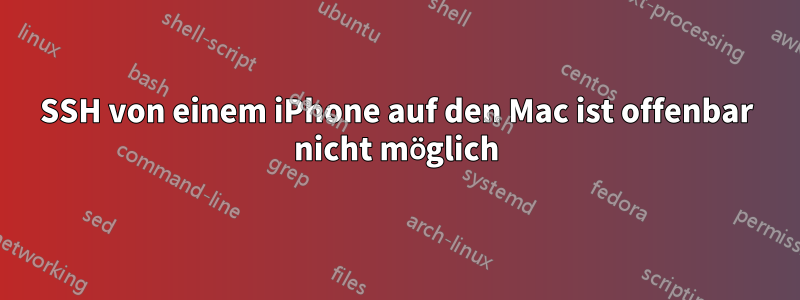 SSH von einem iPhone auf den Mac ist offenbar nicht möglich