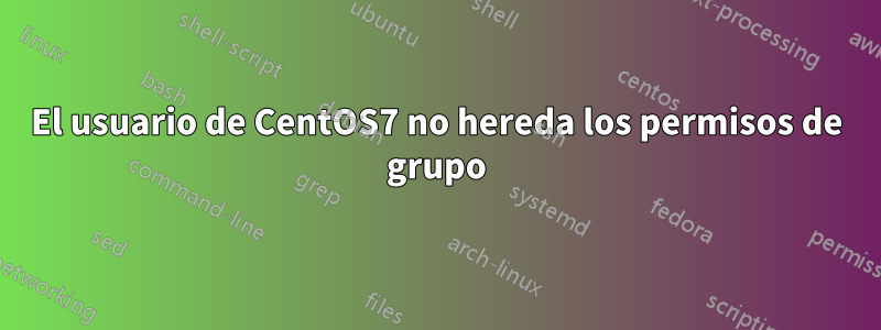 El usuario de CentOS7 no hereda los permisos de grupo