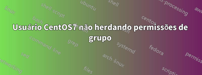 Usuário CentOS7 não herdando permissões de grupo