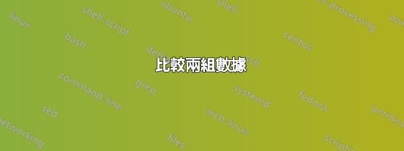 比較兩組數據