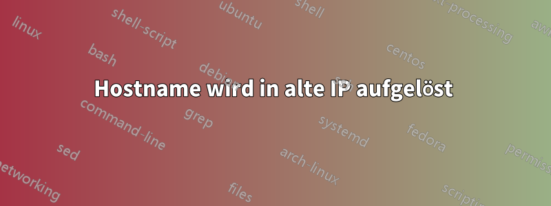 Hostname wird in alte IP aufgelöst