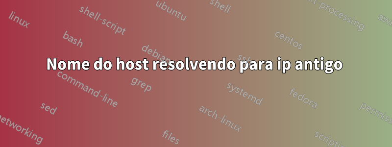 Nome do host resolvendo para ip antigo