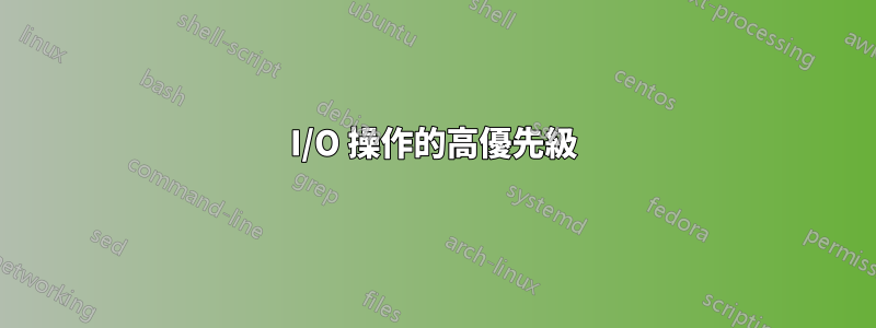 I/O 操作的高優先級